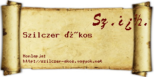 Szilczer Ákos névjegykártya